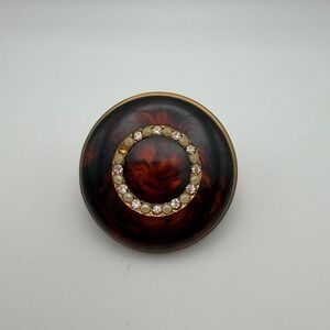 VTG  Bakelite Tortoiseshell Compact and Lipstick Holder *AS IS*